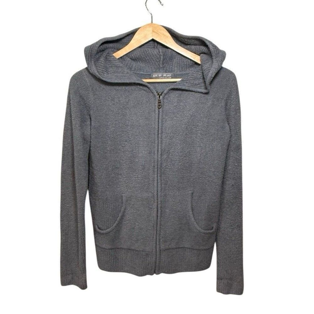Barefoot Dreams BambooChic Lite Hoodie Sweatshirt Gray Size S